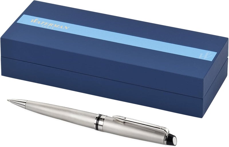 Waterman قلم حبر كروي ووتيرمان إكسبيرت بلمسة ساتان كروم - مع علبة هدايا - Image 1